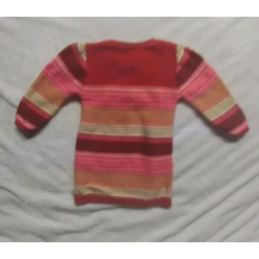 Old Navy Size 6-12 Months Long Sleeve Multi Pinks/Red's Colored Sweater‎ Dress